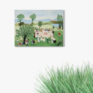 803W모지스-생일 케이크-가벼운 캔버스천 우드보드액자  집들이 개업 생일선물