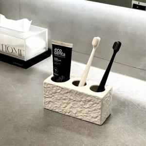 [해외] 심플 모던 세라믹 칫솔꽂이 치약 꽂이 칫솔거치대 양치 용품 보관 2colors