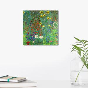 2164W클림트-해바라기가 있는 농장 정원- 캔버스천 가벼운 우드보드액자