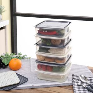 [리퍼] 모던 정사각 찜기 반찬통 밀폐용기 1200ml 6개 +채반 2개