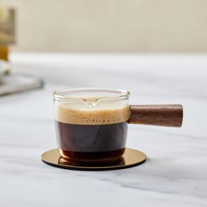 소울카페 우드핸들 내열 유리잔 100ml
