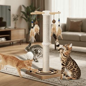 아토주 냥노리타워 장난감 기둥 스크래쳐 낚시대 사냥놀이 공놀이