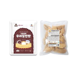 단팥듬뿍우리밀찐빵 1Kg x1개+팥을품은슈크림붕어빵 1.3Kg x1개