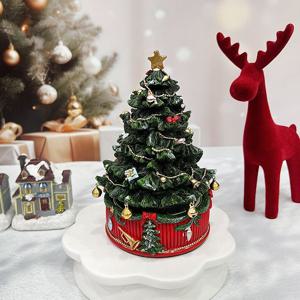 태엽 별 트리오르골 뮤직박스 미니트리 LED조명 크리스마스장식 무드등