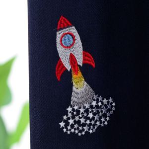 로켓 키즈자수 커튼 향균 반창 작은방 안방 맞춤제작 형상기억 아이방 나비주름 암막커튼