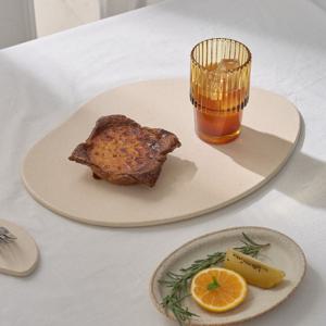 온지 M 테이블매트 식탁매트 세라믹 플레이트 타원