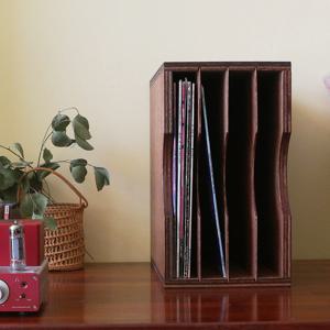 빈티지 모카 레트로 LP수납장 매거진랙