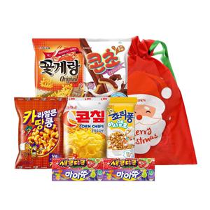 산타파우치 증정 /  크라운 과자 실속가득 산타꾸러미 / 과자선물세트 크리스마스 종합세트