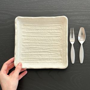 웨하스 사각 플레이트 17cm 일본 일식 디저트 스테이크 접시