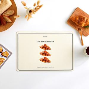 브런치클럽 사각 레더룩 식탁매트 크로아상