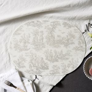 프릴리옹 오벌 실리콘 식탁매트 그레이