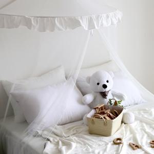 노멀 망사 반원 캐노피 커튼 (2color)