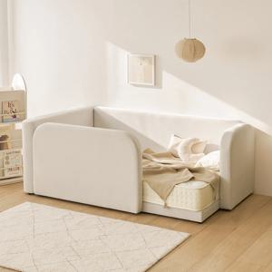 포니엘 패브릭 저상형 아기침대 프레임 SS 안전가드+하프가드세트