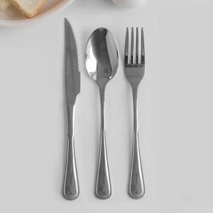 빈티지 엠버 실버 커트러리 디너 3종세트 ( 스푼 + 포크 + 나이프 ) 하트 핸들 홈카페