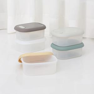 국산 실리콘 냉동용기 냉동실정리 전자레인지용기 3size 5colors