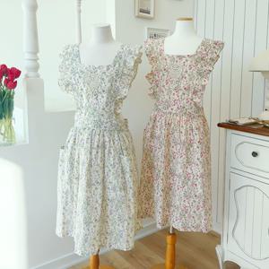 피오렐라 프렌치 롱앞치마 100% 국내제작 핸드메이드