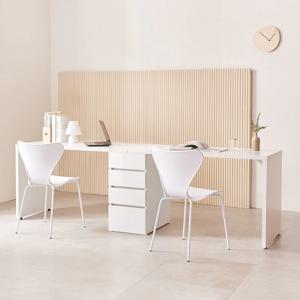 E0자재 4단서랍장 2인용책상세트2000x600-DVX