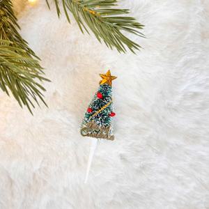 크리스마스 미니 트리 토퍼 케이크 성탄절 장식 데코픽 - 펄트리