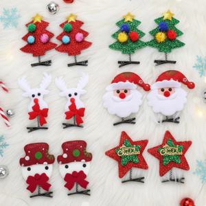 크리스마스 머리핀 혼합 12개입 집게핀 삔 헤어악세사리 파티 행사 소품