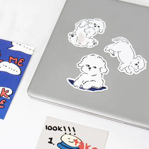 멍냥이 핸드드로잉 감성 조각 스티커 1P 3종 다꾸 데코 감성 캐릭터 다이어리 꾸미기