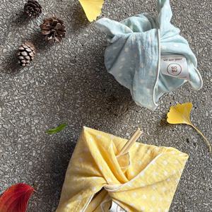 쿠리쿠리 도트 거즈 면 핸드타월 키친크로스 테이블매트 행주 패브릭