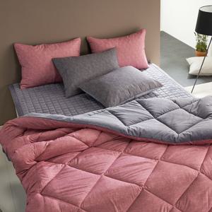 엣지 고밀도 밍크극세사 나노화이바 차렵이불+베개커버 세트