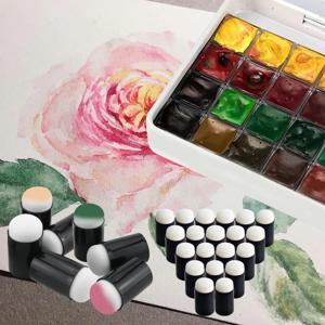 미술 그림 그라데이션 표현 스폰지 핑거 팁 스탬프 작업 번짐 효과