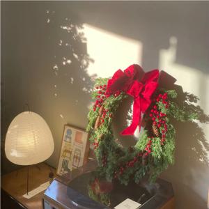 레드벨벳 크리스마스 리스 대형 50CM