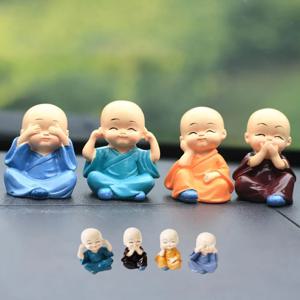 불교소품 불상 동자승 인형 미니어쳐 인테리어 장식품 4종세트