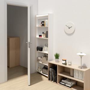 문뒤 틈새수납 까꿍선반 내추럴