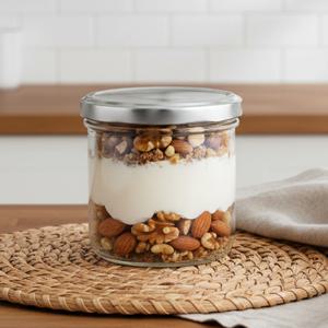 미르 미니 하프 입구넓은 유리병 280ml 공병 소분 잼병 수제청병