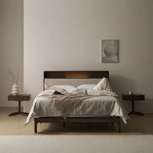 [리퍼]마론 원목 수납 LED 슈퍼싱글 SS 침대프레임