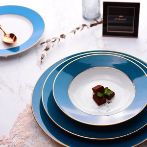 오리진 플레이트 4종세트 터키블루 디너접시 스테이크 파스타 샐러드볼