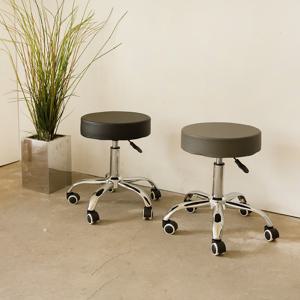 원형스툴(이동형) 홈바 회전 간이 바퀴