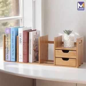헬렌 2단 책상 책꽂이 미니 틈새 북선반 책 수납장 선반 낮은 책장 전면 원목 수납함
