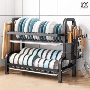 발렌 2단 자동물빠짐 식기 건조대 설거지 접시 건조 선반 주방 그릇 정리대 선반장