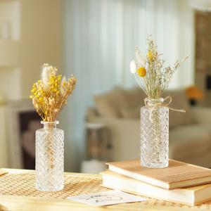 [리퍼] 골든미스티블루 드라이플라워 미니꽃다발 화병세트