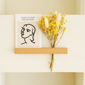 [리퍼] 노란안개꽃 보라안개꽃 현관 냉장고자석 사진꽂이  핸드메이드 우드 자석 미니꽃다발