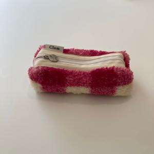 라운드 펜슬케이스/필통 _ Berry cream cheese Soft fur