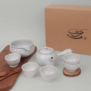 여주 전통 5인 고백자 다기세트