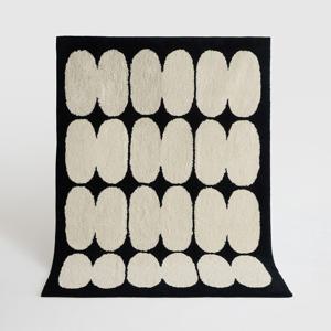 BWTZ 푹신한 롱파일 자카드 러그 거실러그 카페트 블랙빈즈 2size