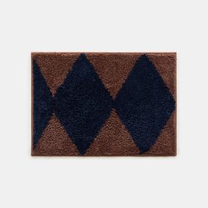 BWTZ 푹신한 롱파일 자카드 발매트 브라운데이 브라운아가일