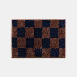 BWTZ 푹신한 롱파일 자카드 발매트 브라운데이 체커보드(브라운)