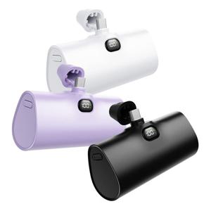 코끼리 C타입 고속 충전 도킹형 보조배터리 LCD 잔량표시 일체형 보조배터리 5000mAh