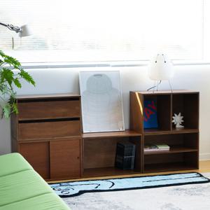 빈티지 라왕합판 책장 수납장