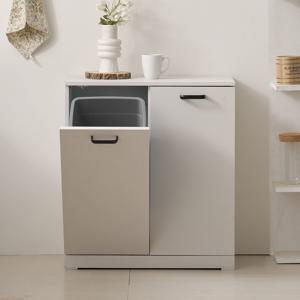 리벨 정수기 다이 분리수거함 2칸 휴지통 수납장 1color