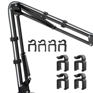 마이크 카메라 선정리 자바라 스탠드 거치대 홀더 클램프 클립 4p