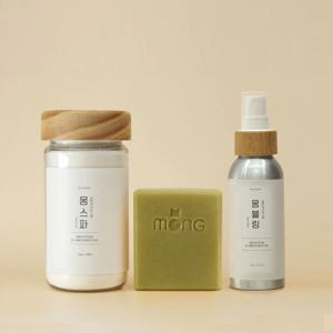 바스몽 지루성 단모종 개 비린내 제거 3종 세트
