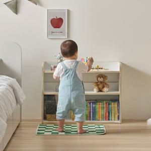 어린이 2단 800 교구장 유아 수납장 안전한 둥근모서리 장남감 정리 책장