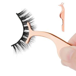 메이크업 미세 족집게 인조속눈썹 부착 라운드 헤드 핀셋 미용 집게